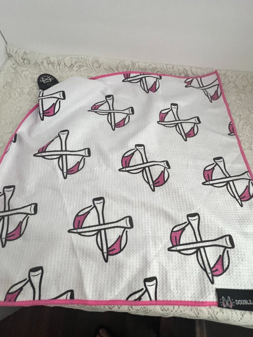 Double D Golf Towel Breast Cancer Awareness